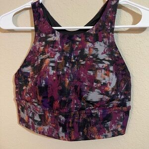 Lululemon Athletica Wunder Train Longline Sports Bra - Cinder Flash Multi